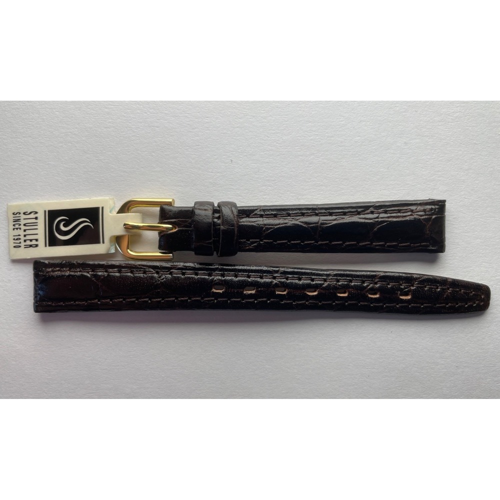 Stuller 12mm Brown Crocodile Grain Watch Band
